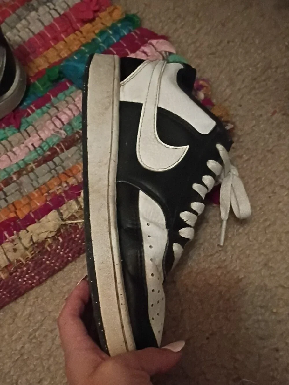 Nike Women’s Black and White Low-Top Sneakers